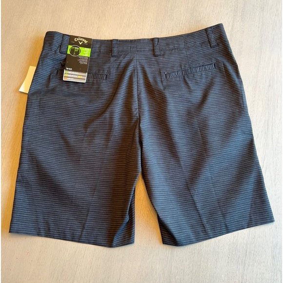 Men’s Callaway Opti Stretch Caviar Black Gray Golf Shorts Size 40 NWT - Picture 3 of 11